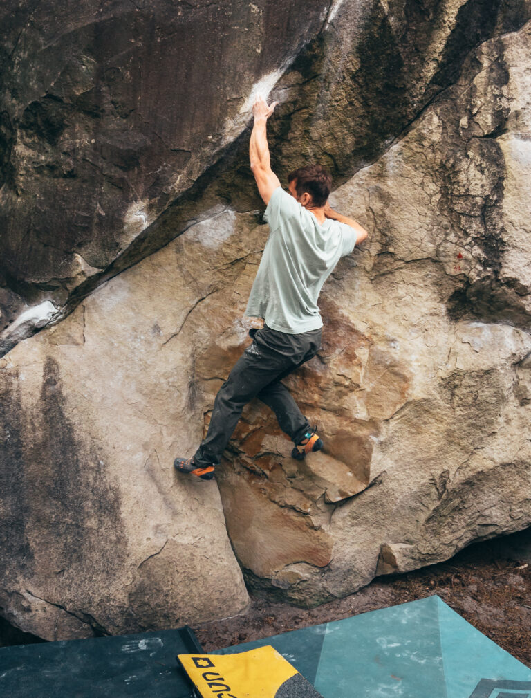 Bouldern am Fels